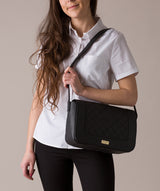 'Macey' Black Natural Leather Bag