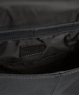'Macey' Navy Leather Shoulder Bag