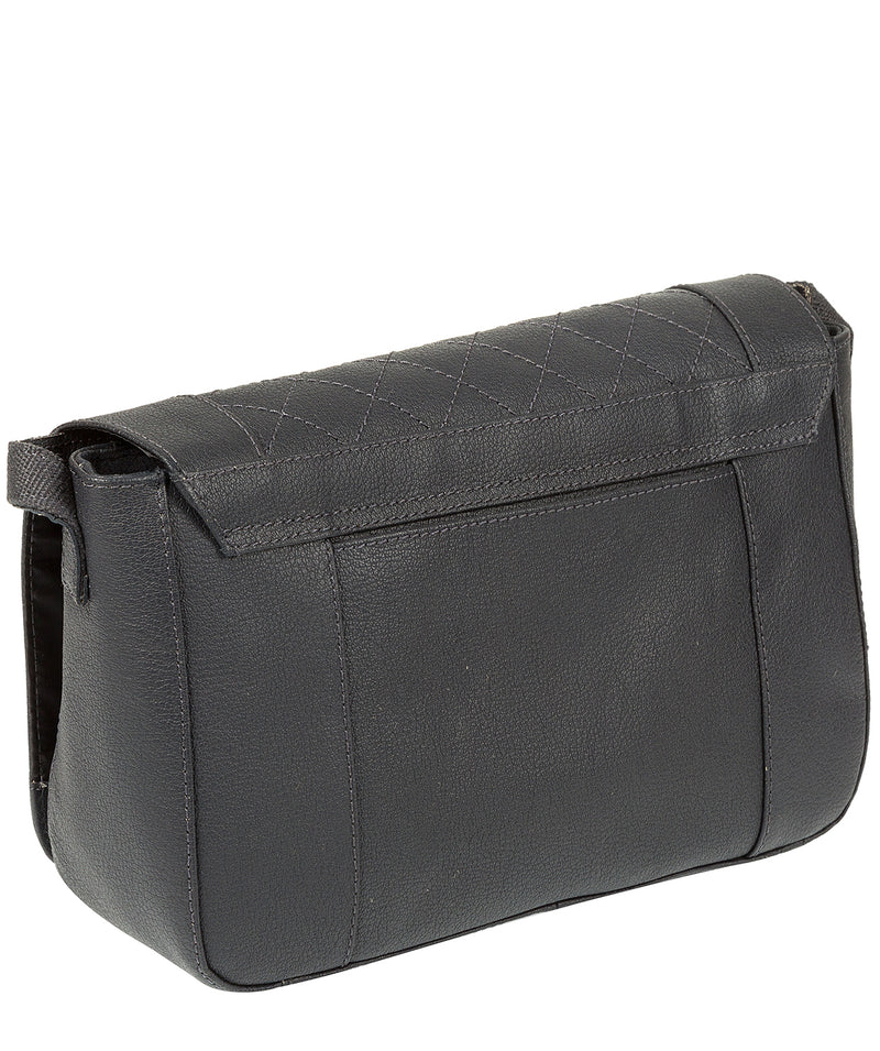 'Macey' Navy Leather Shoulder Bag