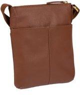 'Halle' Sienna Brown Leather Cross-Body Bag Pure Luxuries London