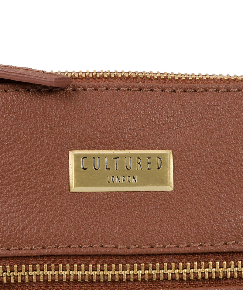 'Halle' Sienna Brown Leather Cross-Body Bag
 image 6