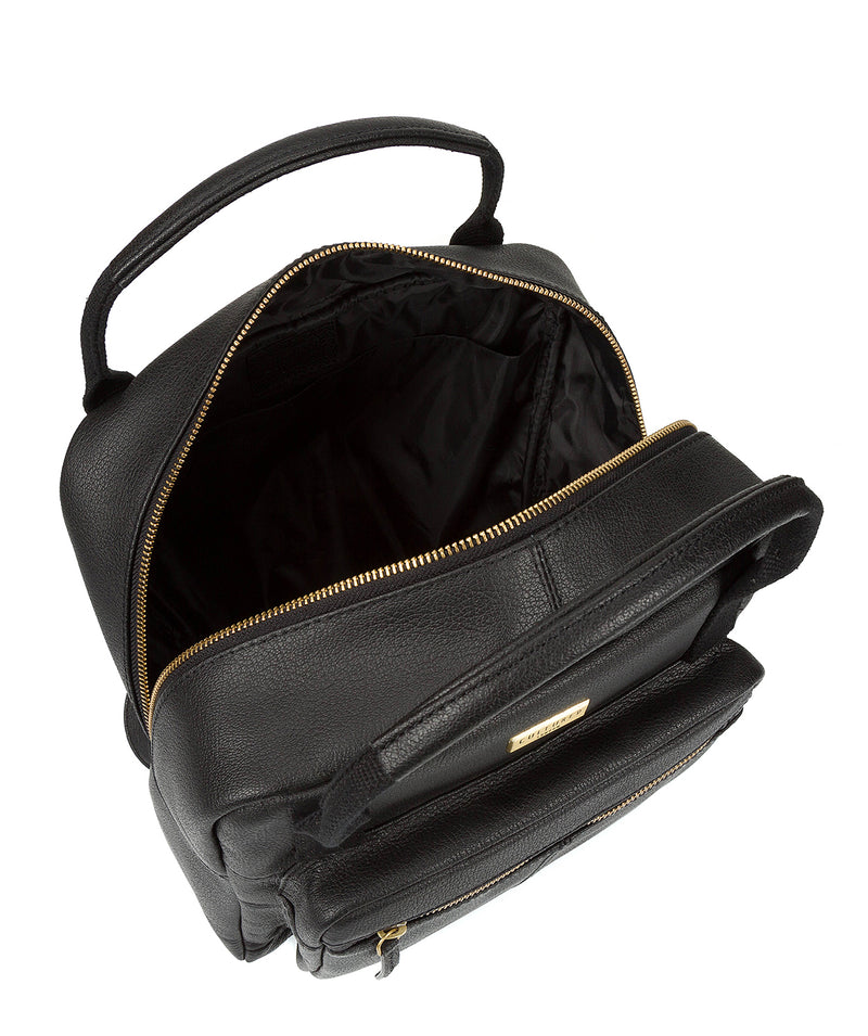 'Jaclyn' Black Leather Backpack