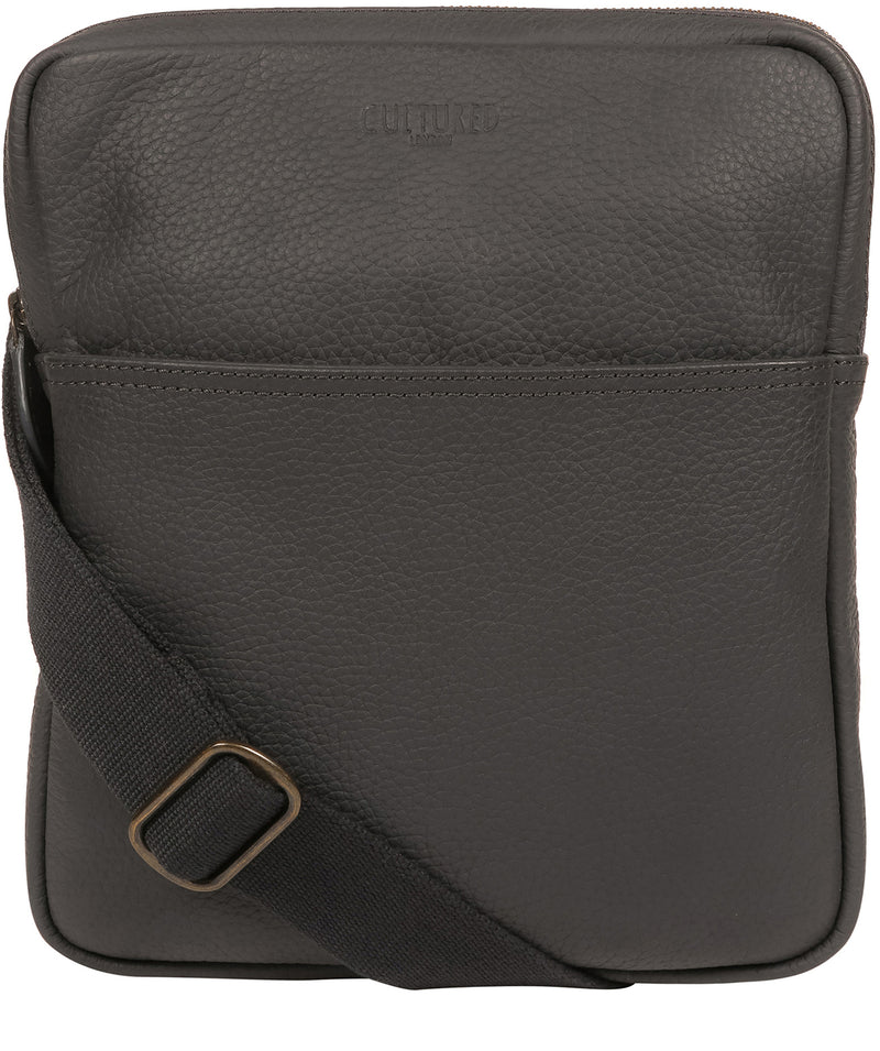 'Hop' Dark Grey Leather Despatch Bag image 1