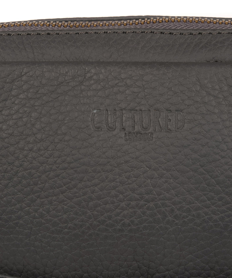 'Hop' Dark Grey Leather Despatch Bag image 5