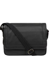 'Impact' Black Leather Messenger Bag Pure Luxuries London