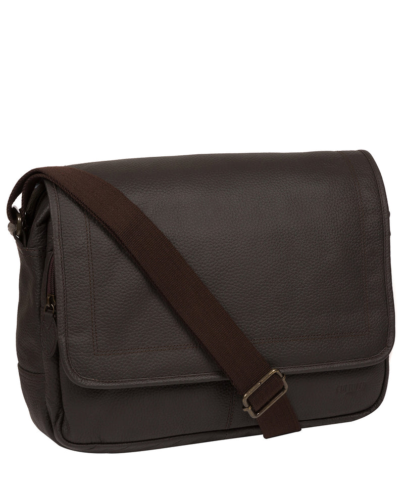 'Impact' Brown Leather Messenger Bag Pure Luxuries London
