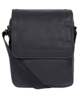 'Ride' Navy Leather Messenger Bag Pure Luxuries London
