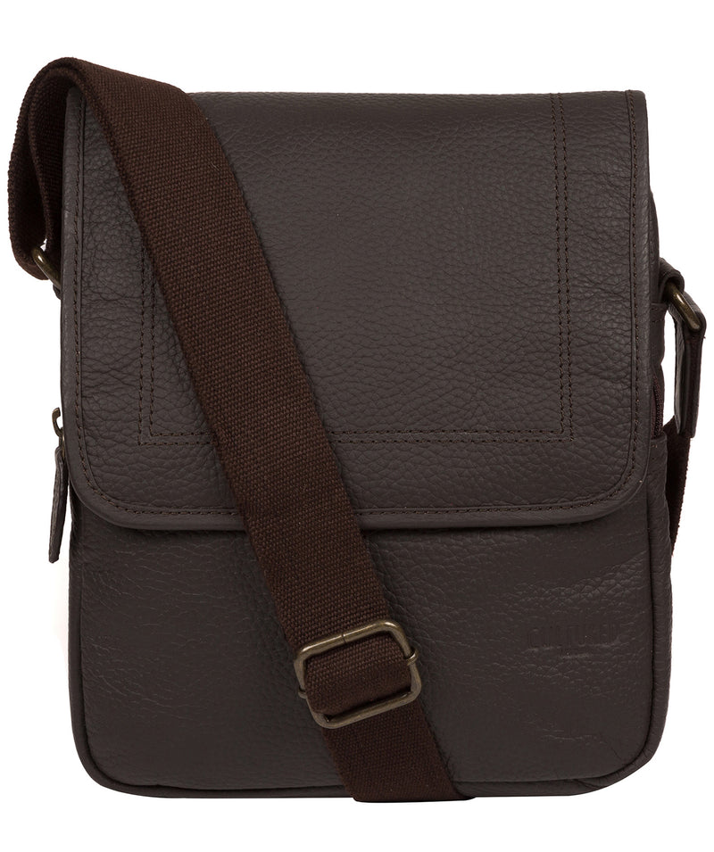 'Dash' Brown Leather Cross Body Bag image 1