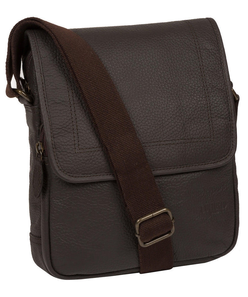 'Dash' Brown Leather Cross Body Bag image 5