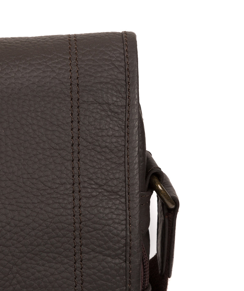 'Dash' Brown Leather Cross Body Bag image 6
