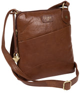 'Abberton' Conker Brown Leather Cross-Body Bag image 3