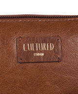 'Abberton' Conker Brown Leather Cross-Body Bag image 8