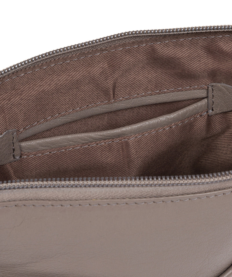 'Abberton' Grey Leather Cross Body Bag