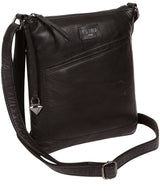 'Gainford' Black Leather Cross Body Bag image 3