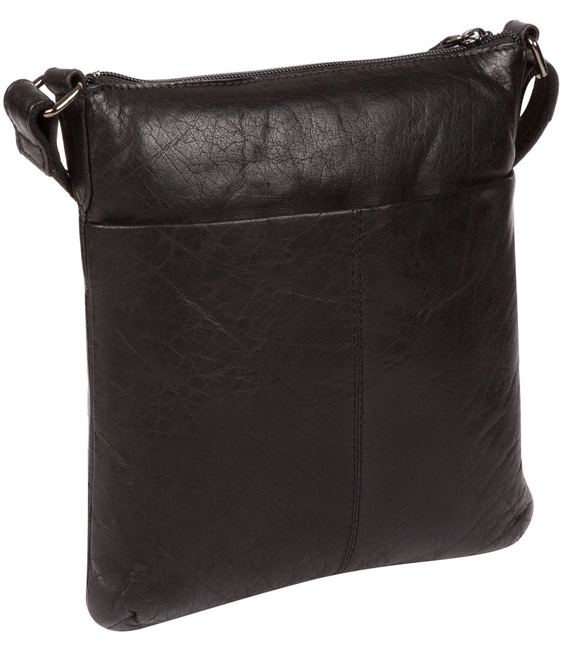 'Gainford' Black Leather Cross Body Bag image 4