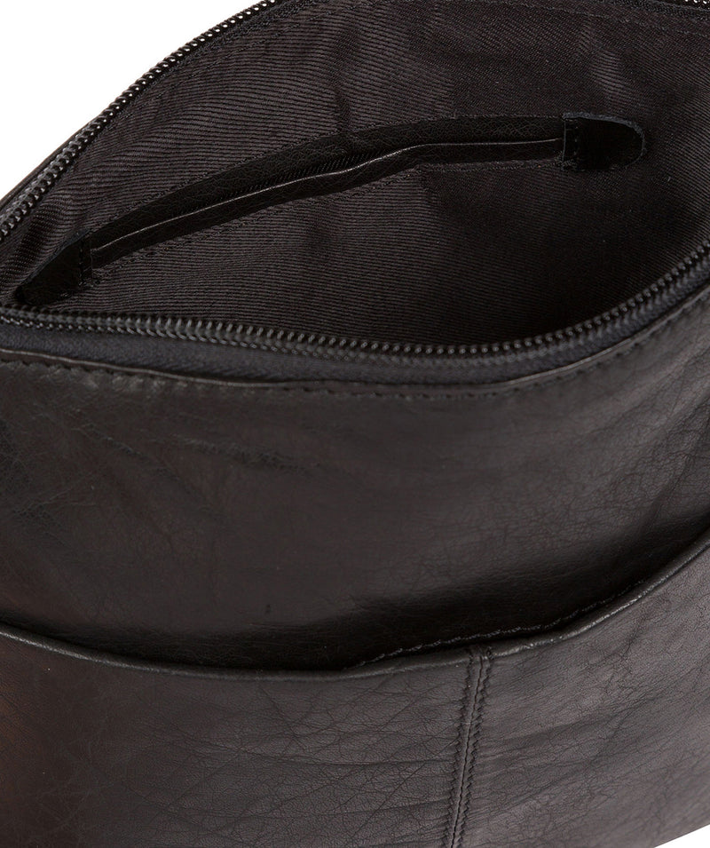 'Gainford' Black Leather Cross Body Bag image 6