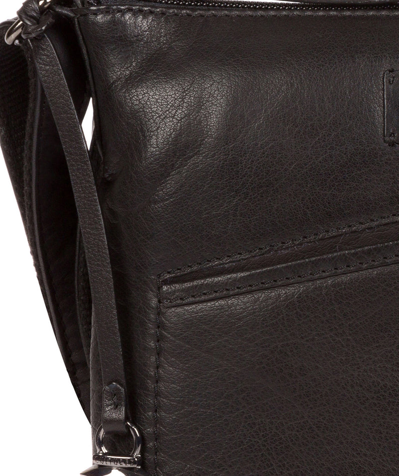 'Gainford' Black Leather Cross Body Bag image 8