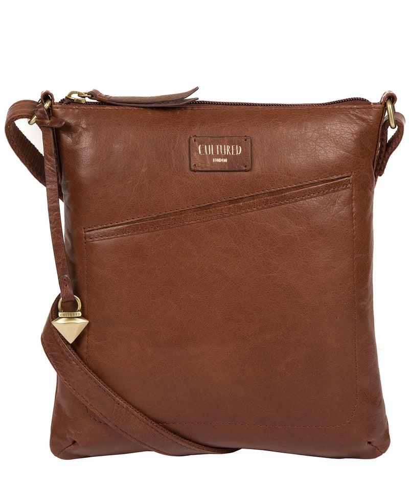 'Gainford' Conker Brown Leather Cross-Body Bag image 1