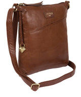 'Gainford' Conker Brown Leather Cross-Body Bag image 3