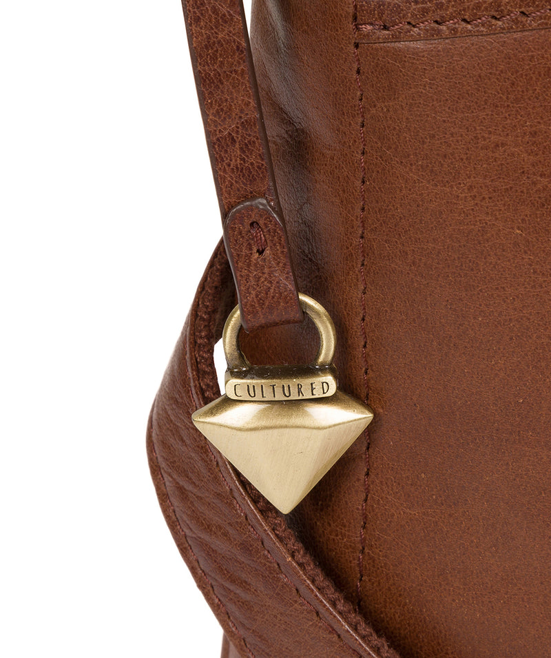 'Gainford' Conker Brown Leather Cross-Body Bag image 6