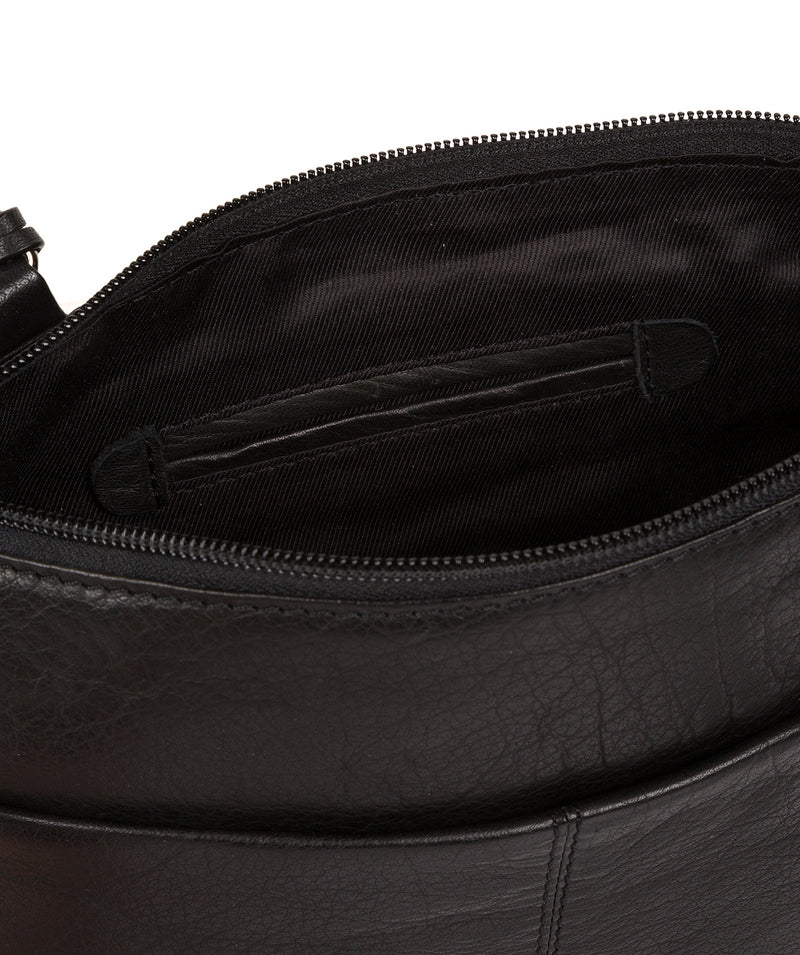 'Talaton' Black Leather Cross Body Bag image 5