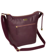 'Elizabeth' Fig Leather Shoulder Bag image 3