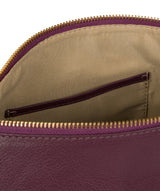 'Elizabeth' Fig Leather Shoulder Bag image 5
