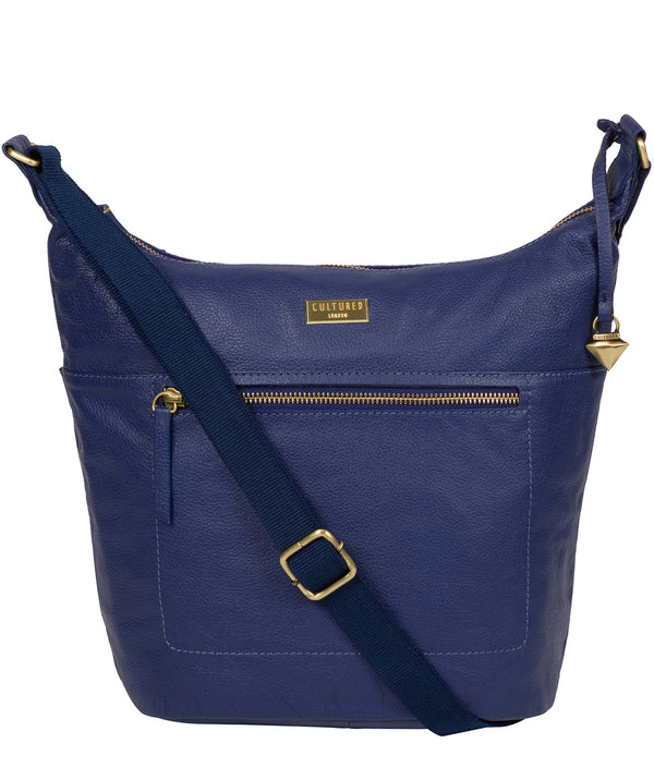 Elizabeth' Mazarine Blue Leather Shoulder Bag image 1