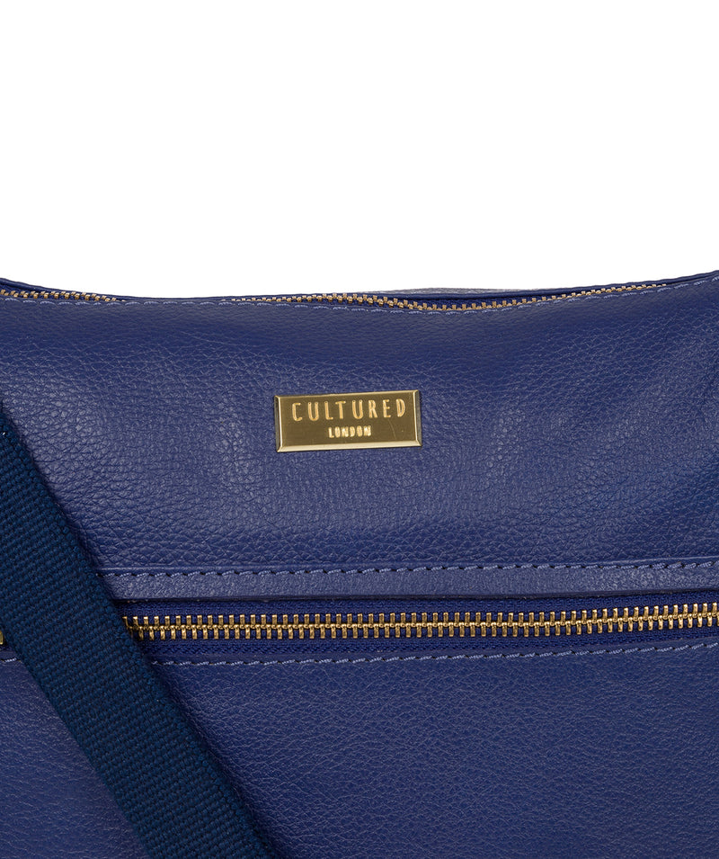 Elizabeth' Mazarine Blue Leather Shoulder Bag image 5
