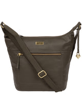 'Elizabeth' Olive Leather Shoulder Bag