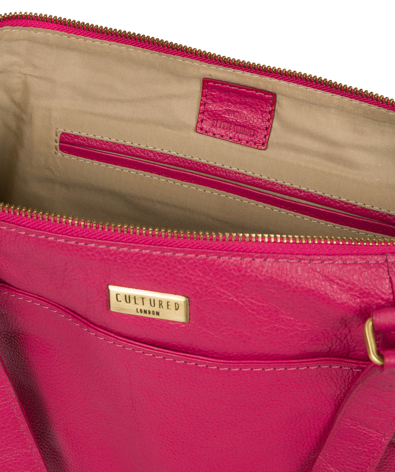 'Isabella' Cabaret Leather Tote Bag image 4