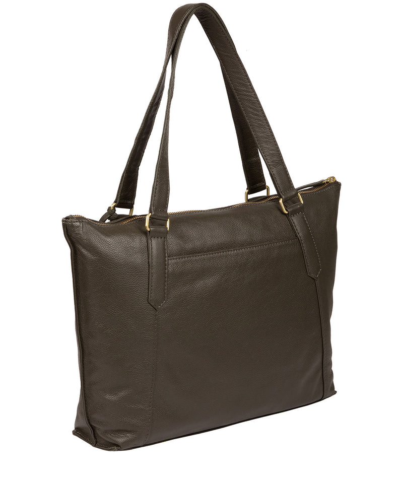 'Isabella' Olive Leather Tote Bag image 4