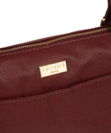 'Isabella' Ruby Red Leather Tote Bag image 6