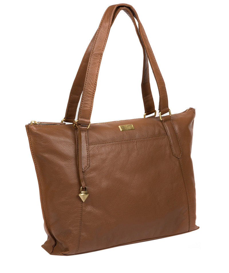 'Isabella' Tan Leather Tote Bag image 5