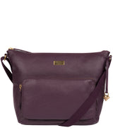 'Olivia' Fig Leather Shoulder Bag image 1