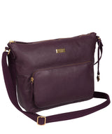 'Olivia' Fig Leather Shoulder Bag image 3