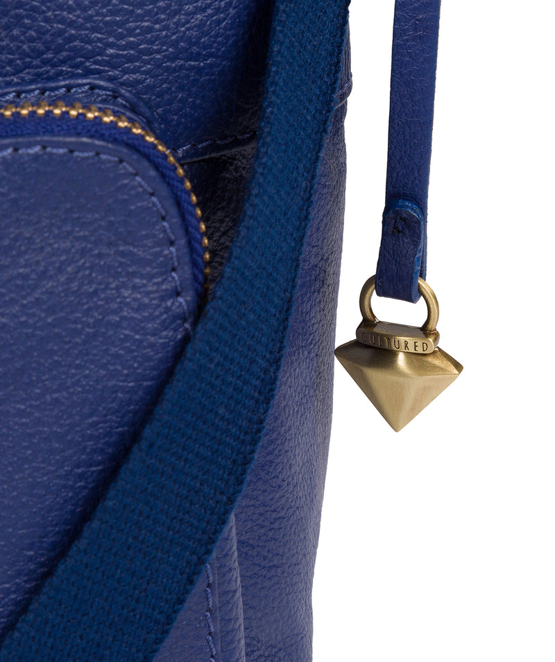 'Olivia' Mazarine Blue Leather Shoulder Bag image 6