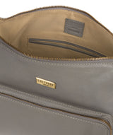 'Olivia' Silver Grey Leather Shoulder Bag image 4