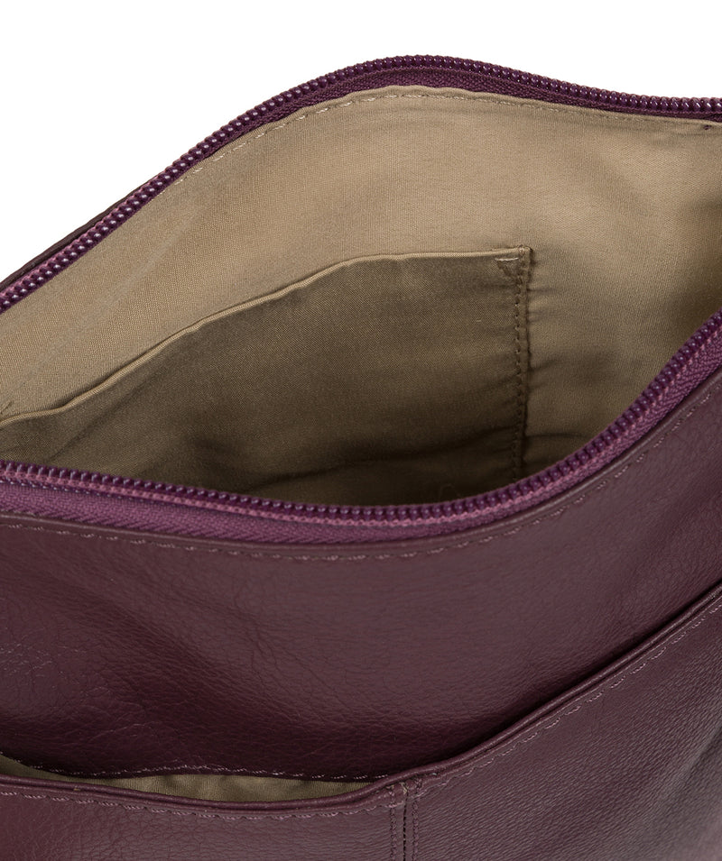 'Sarah' Fig Leather Cross Body Bag image 5