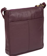 'Sarah' Fig Leather Cross Body Bag image 6