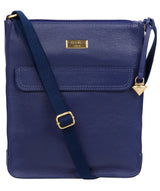 'Sarah' Mazarine Blue Leather Cross Body Bag image 1