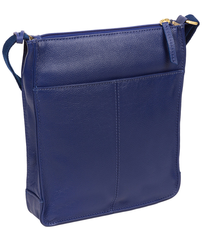 'Sarah' Mazarine Blue Leather Cross Body Bag image 3