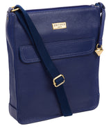 'Sarah' Mazarine Blue Leather Cross Body Bag image 5