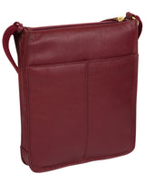 'Sarah' Ruby Red Leather Cross Body Bag image 5