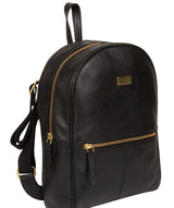 'Alyssa' Black Leather Backpack  image 3