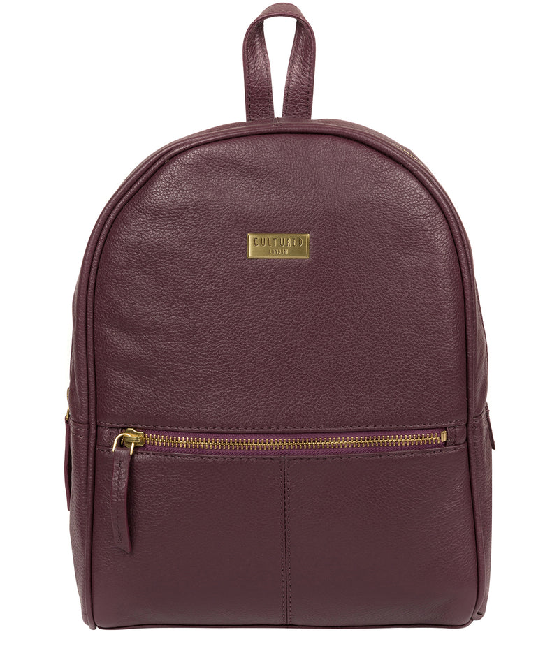 'Alyssa' Fig Leather Backpack  image 1