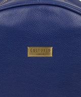 'Alyssa' Mazarine Blue Leather Backpack  image 6