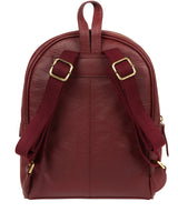 'Alyssa' Ruby Red Leather Backpack  image 3