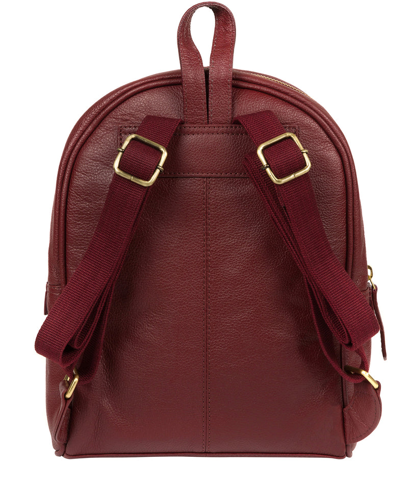 'Alyssa' Ruby Red Leather Backpack  image 3