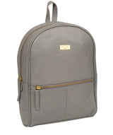 'Alyssa' Silver Grey Leather Backpack  image 6